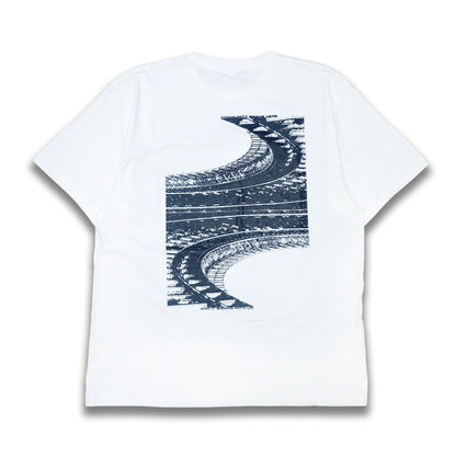 Stadium Tee Design by cognomen white/blue