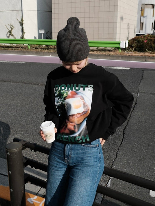 DONUT FRENCH TOAST Tシャツ BLACK