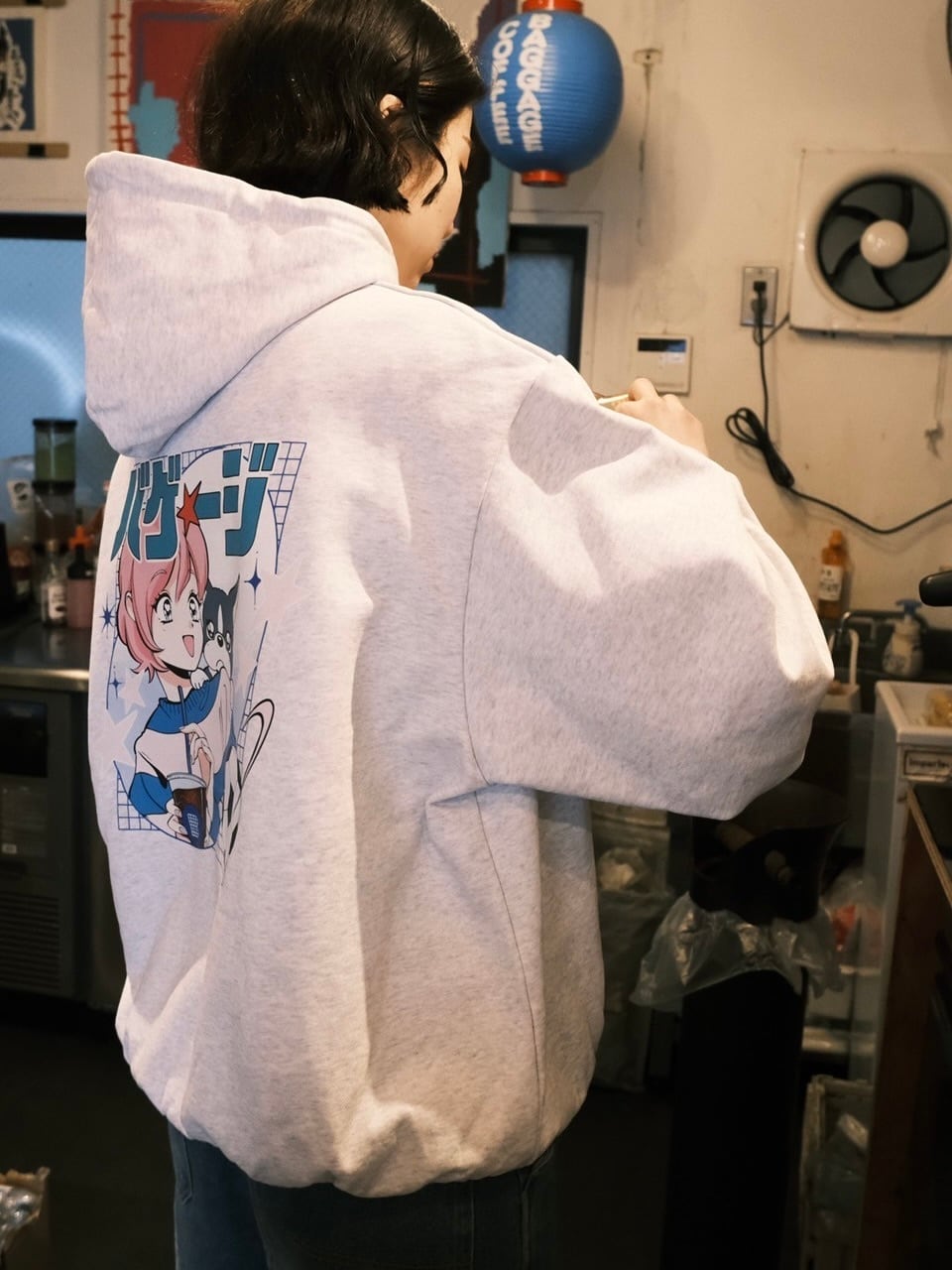 火曜び バゲージフーディー BLACK
