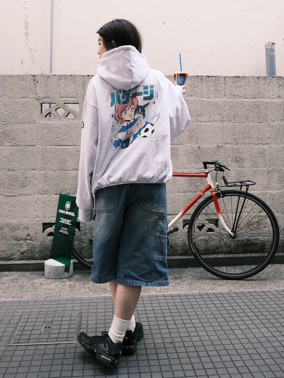 火曜び バゲージフーディー GRAY