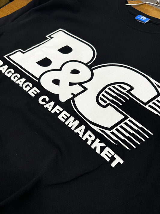 B&C OVERSIZE LONG SLEEVE TEE BLACK/WHITE