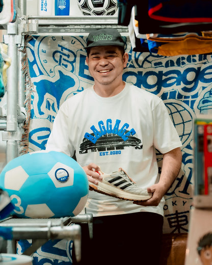 Stadium Tee Design by cognomen white/blue