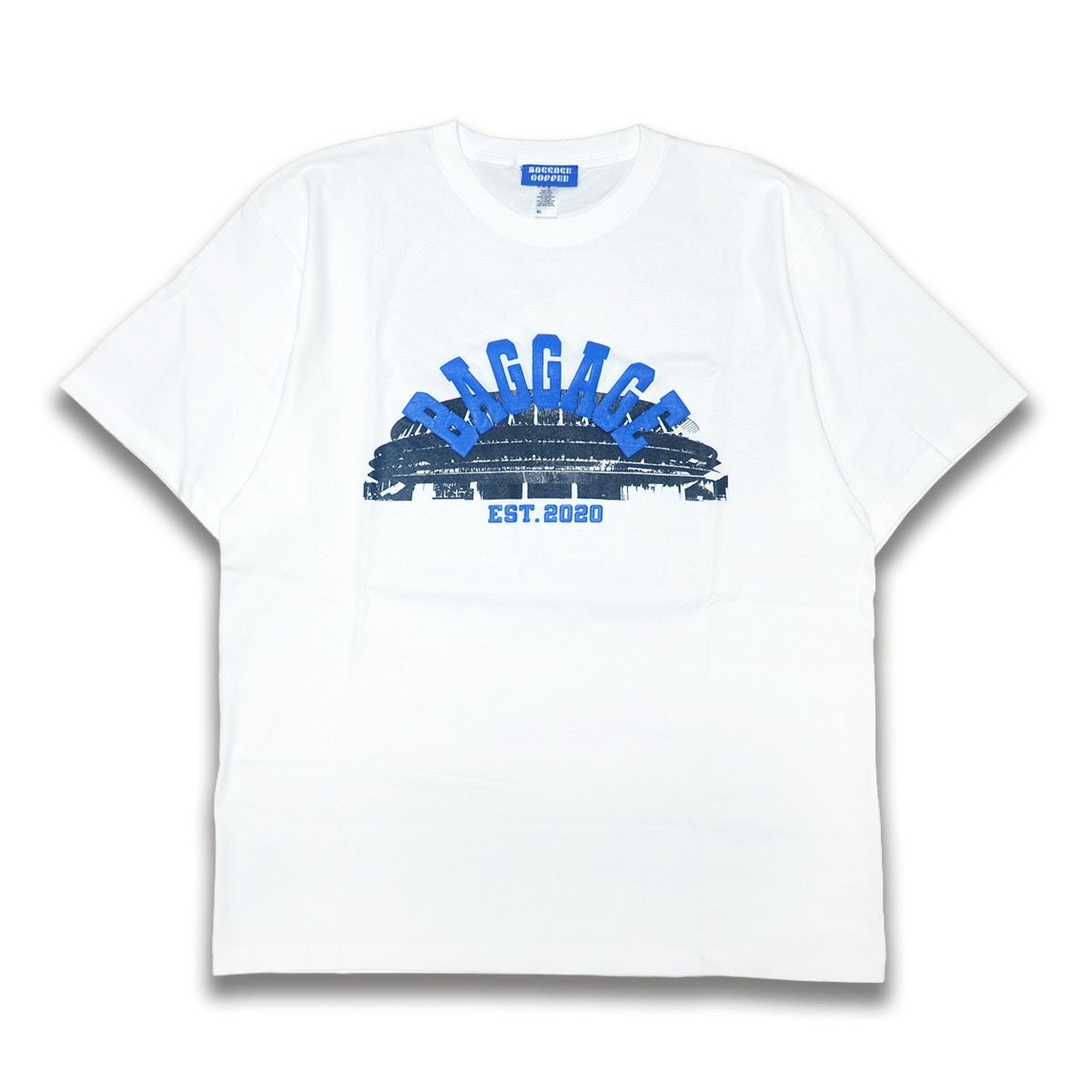 Stadium Tee Design by cognomen white/blue