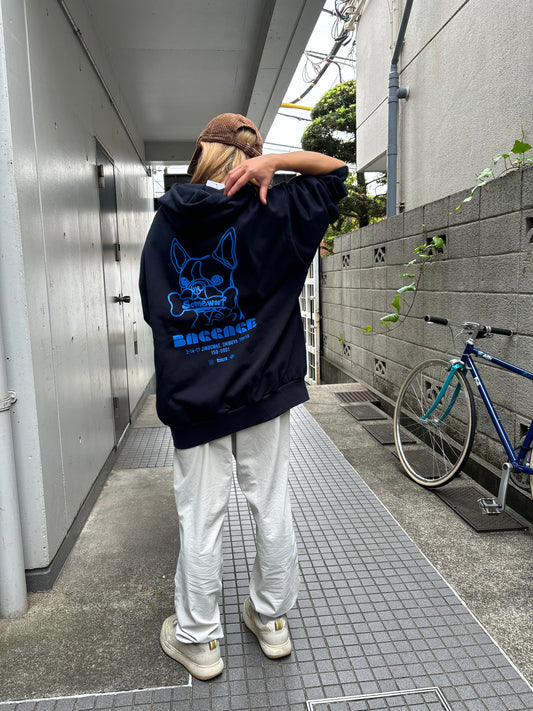 BAGGAGE×Somewoof HOODIE NAVY