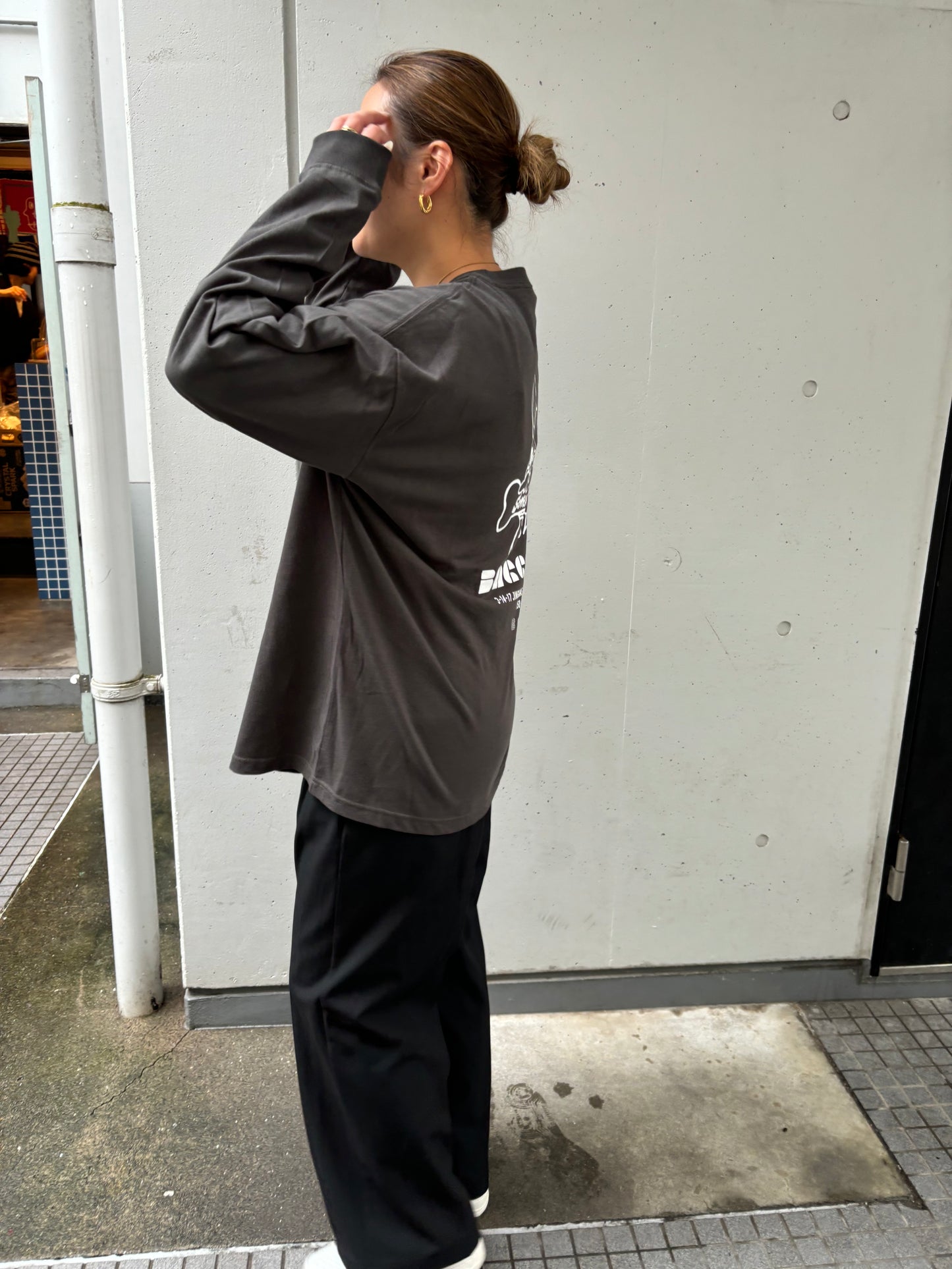 BAGGAGE×Somewoof LONG SLEEVE TEE SUMI