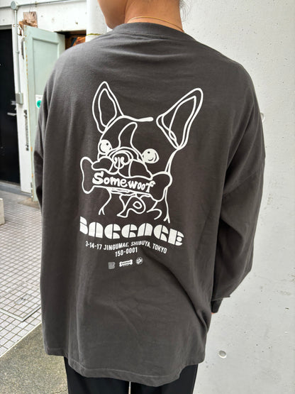 BAGGAGE×Somewoof LONG SLEEVE TEE SUMI