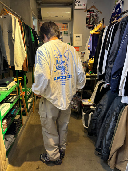 BAGGAGE×Somewoof LONG SLEEVE TEE WHITE