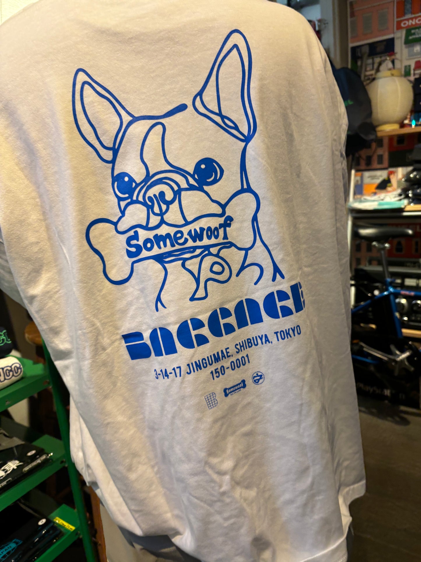 BAGGAGE×Somewoof LONG SLEEVE TEE WHITE