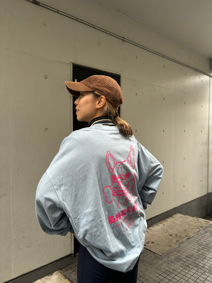 BAGGAGE×Somewoof LONG SLEEVE TEE ACID BLUE