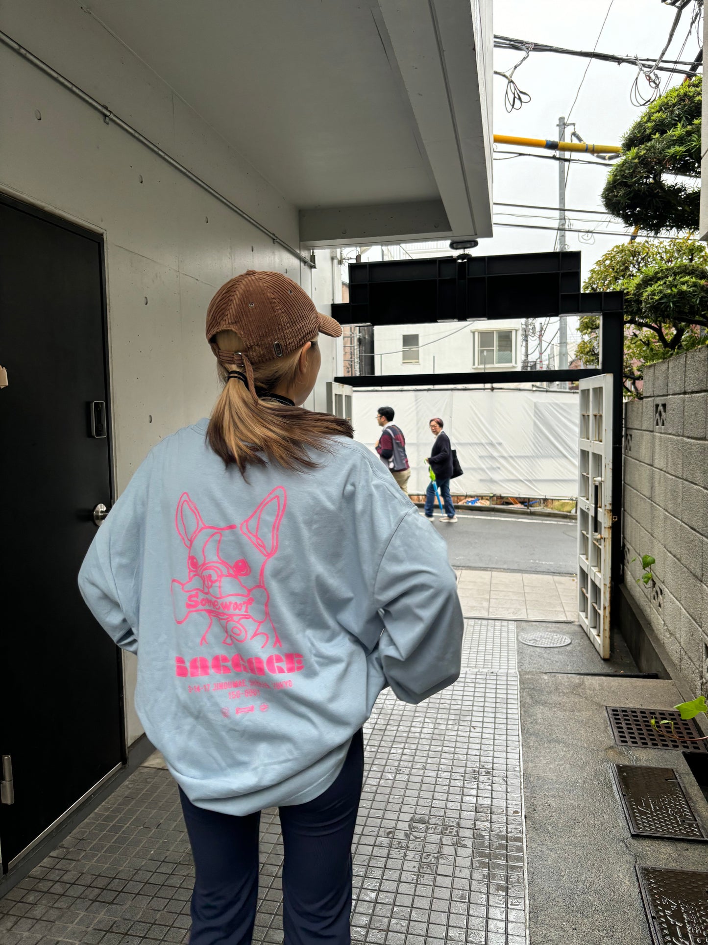 BAGGAGE×Somewoof LONG SLEEVE TEE ACID BLUE