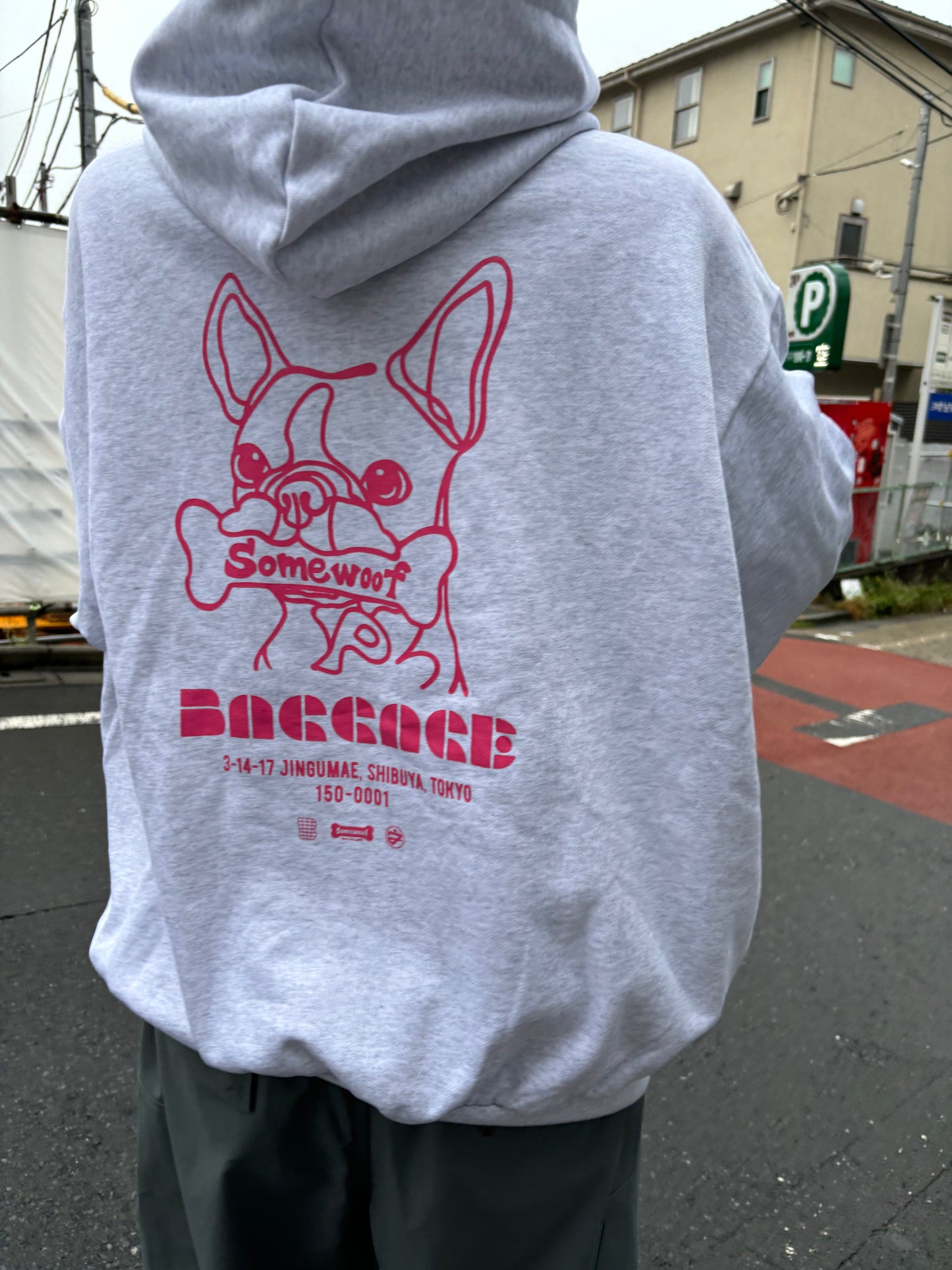 BAGGAGE×Somewoof HOODIE ASH GRAY
