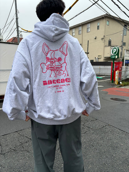 BAGGAGE×Somewoof HOODIE ASH GRAY