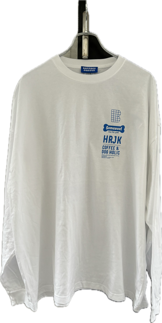 BAGGAGE×Somewoof LONG SLEEVE TEE WHITE