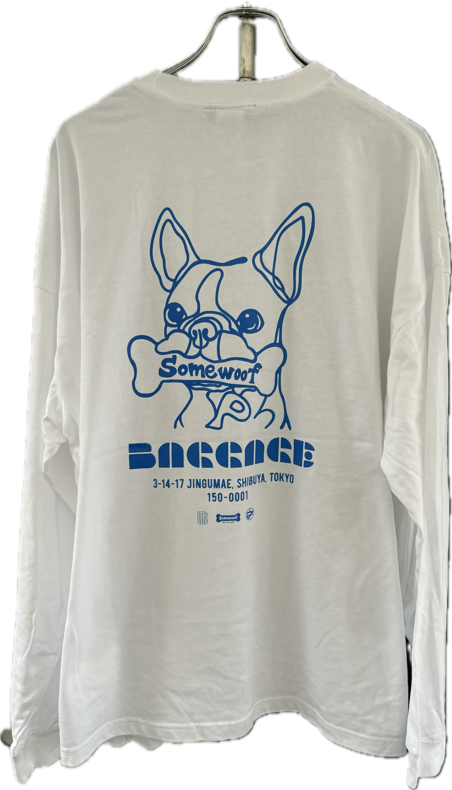 BAGGAGE×Somewoof LONG SLEEVE TEE WHITE