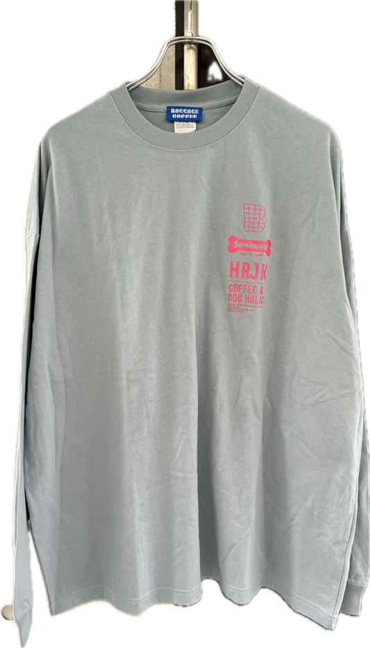 BAGGAGE×Somewoof LONG SLEEVE TEE ACID BLUE