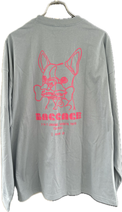 BAGGAGE×Somewoof LONG SLEEVE TEE ACID BLUE