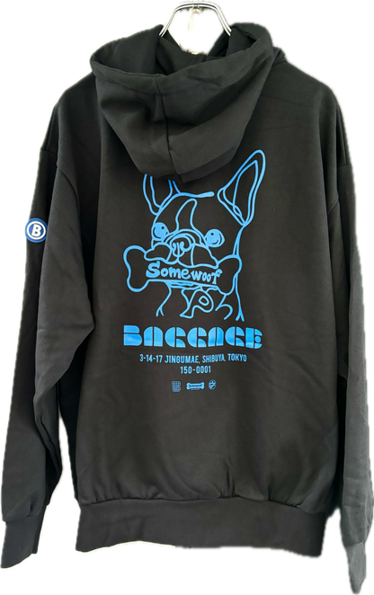 BAGGAGE×Somewoof HOODIE BLACK