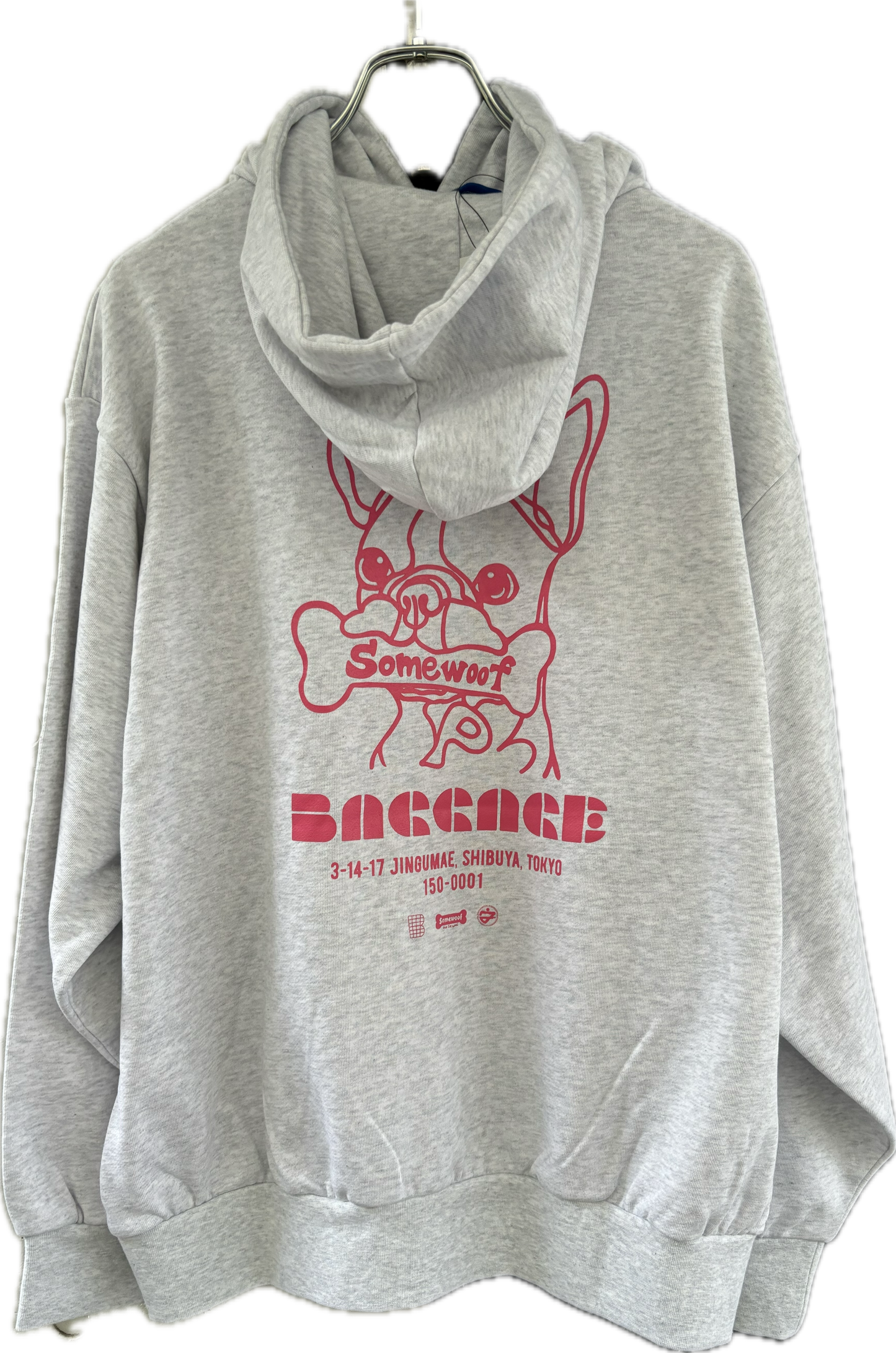 BAGGAGE×Somewoof HOODIE ASH GRAY