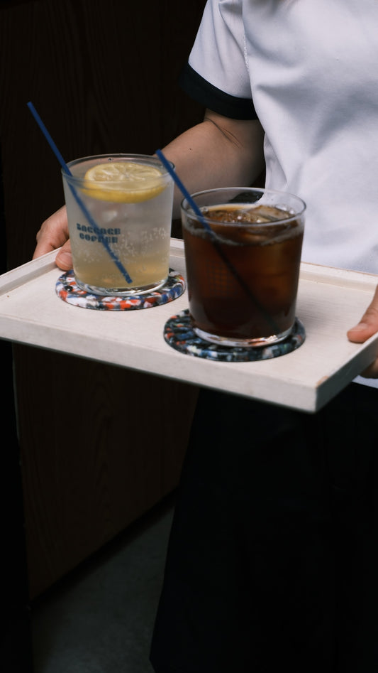 BAGGAGE UPCYCLE COASTER 　×2