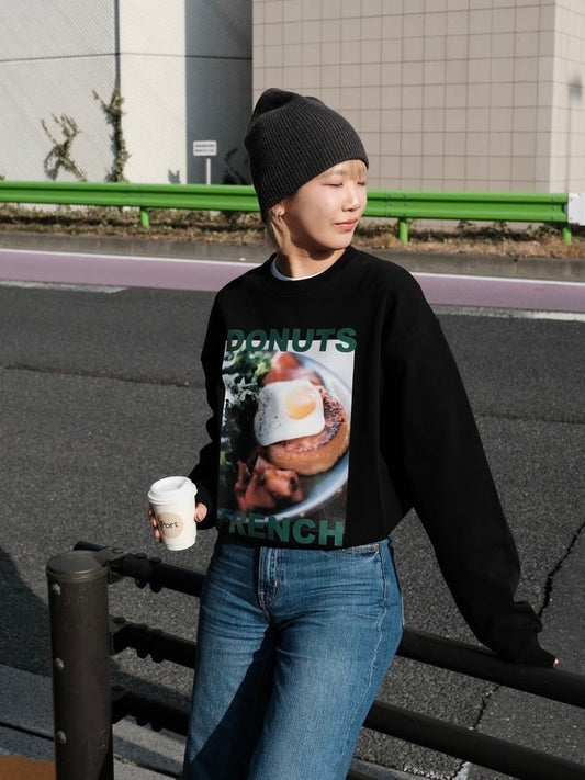 DONUT FRENCH TOAST Tシャツ BLACK